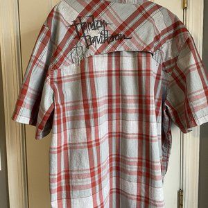 Harley Davidson XL red and grey plaid